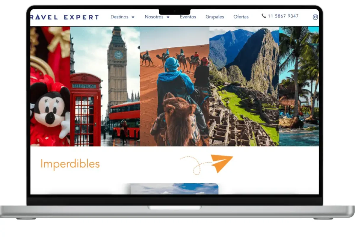 Diseño de páginas web de agencias de turismo